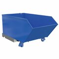 Vestil LOW PROFILE HOPPER HD .33 CUBIC YARD-BLUE H-33-HD